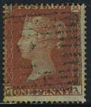 1854  1 penny stamp