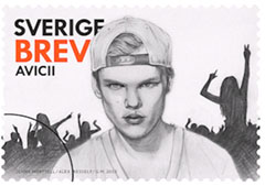 disc jockey Avicii stamp