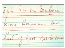 John F.Kennedy note 'Ich bin ein Berliner'