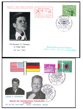 First Day Enveloppe Kennedy in Berlin