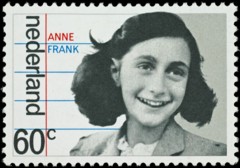 Anne Frank on Dutch postage stamp
