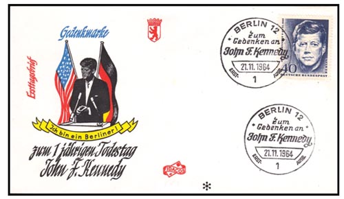 First Day enveloppe J.F.K Federal Republick Germany