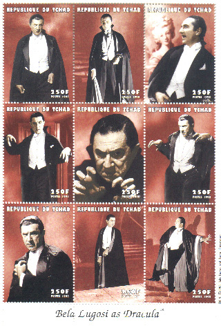 Bela Lugosi on sdtamps Chad
