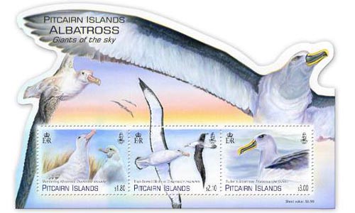 Pitcairn albatross stamp minisheet 2014