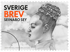 Seinabo Sey postage stamp Sweden
