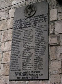 commemorative plaque placed at the San Jacinto Plaza