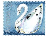 svarovskii swan stamp