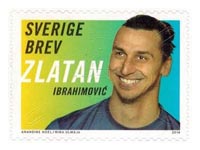 zlatan ibrahimovic stamp Sweden